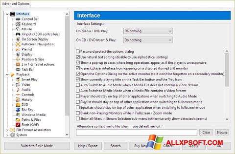 Snimak zaslona Zoom Player Windows XP