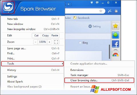 Snimak zaslona Spark Windows XP
