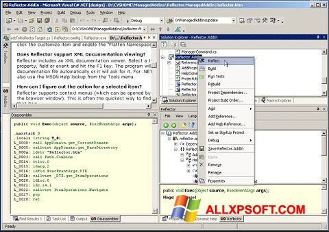 Snimak zaslona Reflector Windows XP