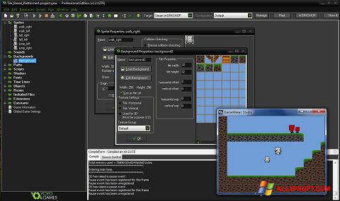 Snimak zaslona GameMaker: Studio Windows XP