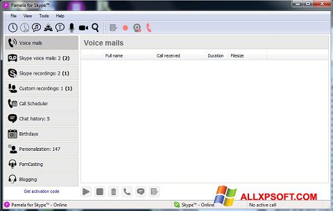 Snimak zaslona Pamela for Skype Windows XP
