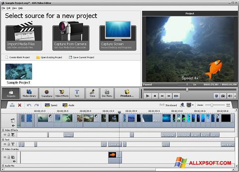 Snimak zaslona AVS Video Editor Windows XP