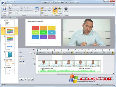 Snimak zaslona iSpring Free Windows XP