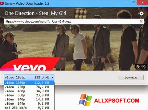 Snimak zaslona Ummy Video Downloader Windows XP