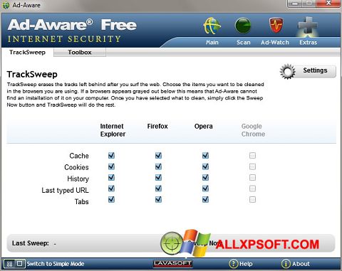 Snimak zaslona Ad-Aware Windows XP