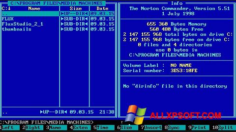 Snimak zaslona Norton Commander Windows XP