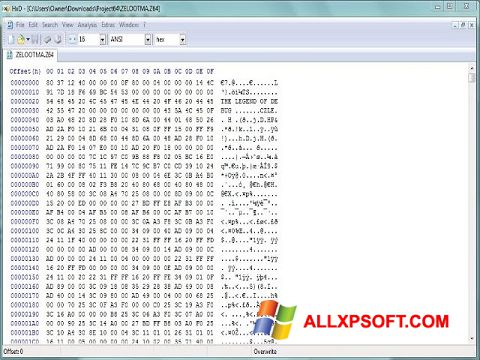 Snimak zaslona HxD Hex Editor Windows XP