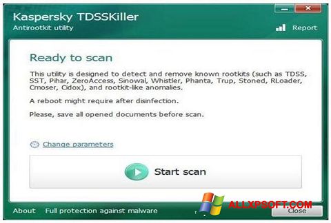 Snimak zaslona Kaspersky TDSSKiller Windows XP