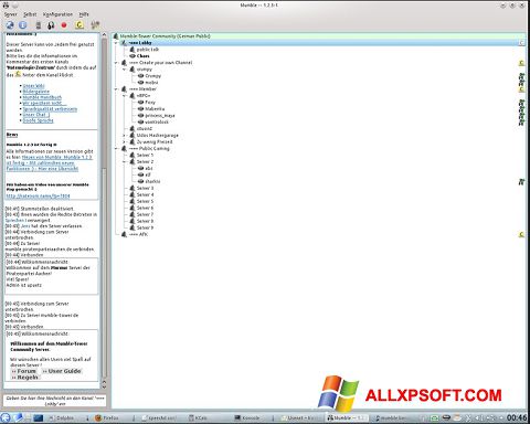 Snimak zaslona Mumble Windows XP