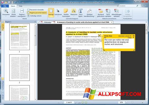 Snimak zaslona Nitro PDF Reader Windows XP