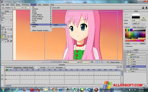 Snimak zaslona Anime Studio Windows XP