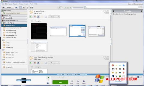 Snimak zaslona Picasa Windows XP