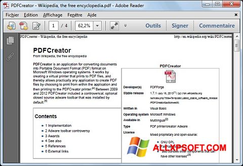 Snimak zaslona PDFCreator Windows XP