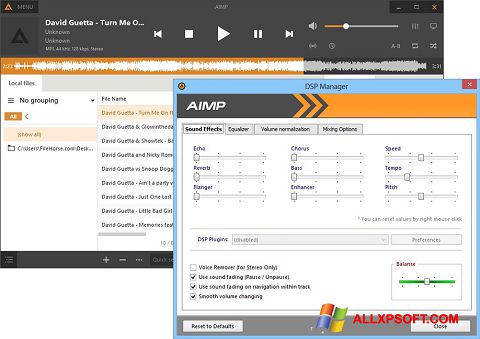 Snimak zaslona AIMP Windows XP