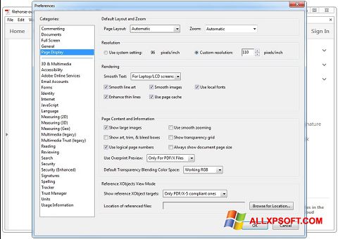 Snimak zaslona Adobe Acrobat Reader DC Windows XP