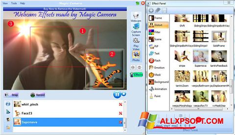 Snimak zaslona Magic Camera Windows XP
