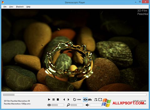 Snimak zaslona Stereoscopic Player Windows XP