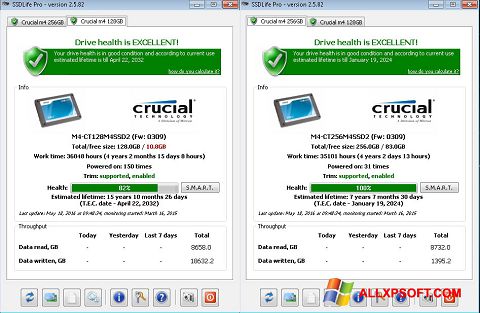 Snimak zaslona SSDLife Windows XP