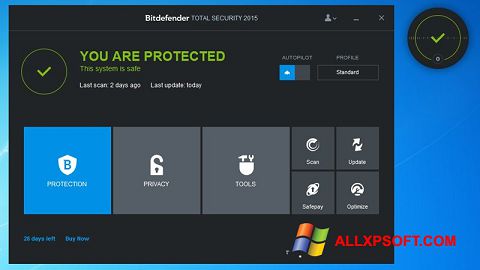Snimak zaslona Bitdefender Windows XP