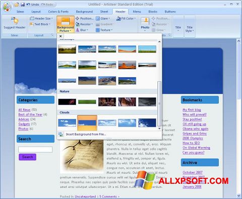 Snimak zaslona Artisteer Windows XP
