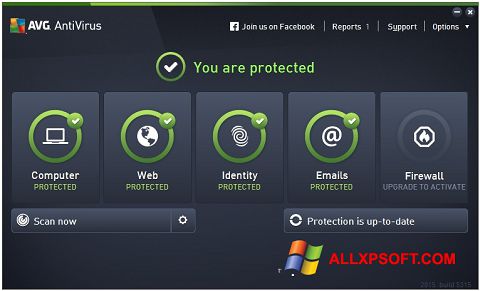 Snimak zaslona AVG AntiVirus Pro Windows XP