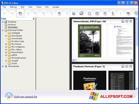 Snimak zaslona PDF24 Creator Windows XP