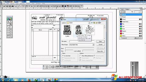 Snimak zaslona Adobe PageMaker Windows XP