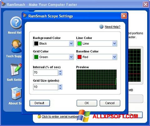 Snimak zaslona RamSmash Windows XP