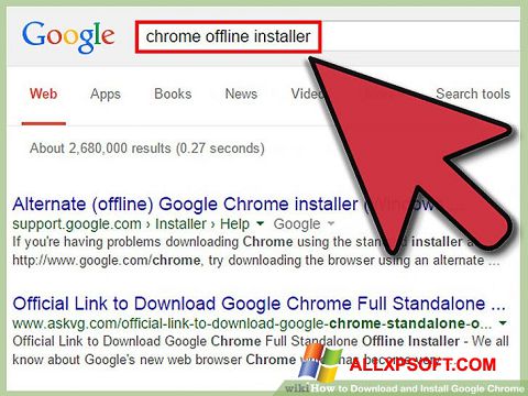 Snimak zaslona Google Chrome Offline Installer Windows XP