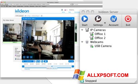 Snimak zaslona Ivideon Server Windows XP