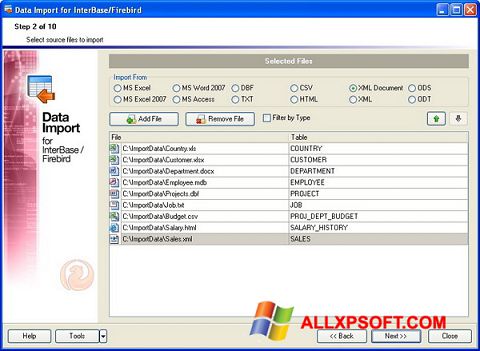 Snimak zaslona Firebird Windows XP