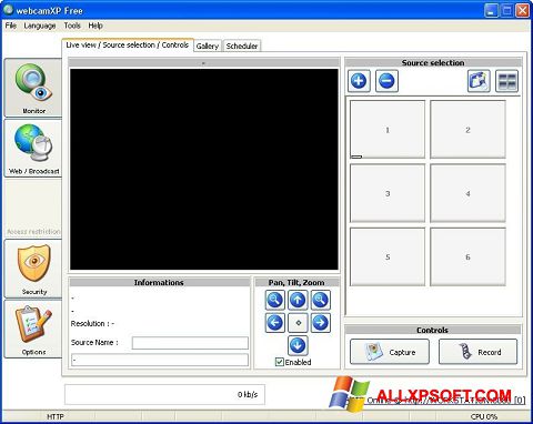 Snimak zaslona webcamXP Windows XP