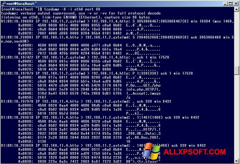 Snimak zaslona TCPDUMP Windows XP
