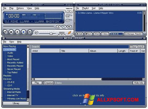 Snimak zaslona Winamp Lite Windows XP