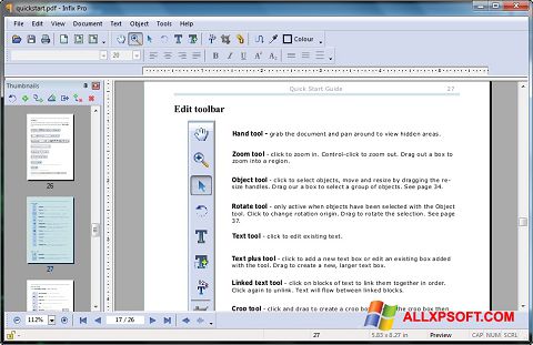 Snimak zaslona Infix PDF Editor Windows XP
