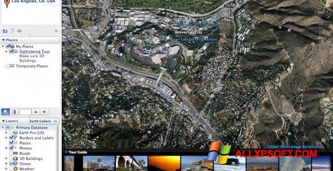 Snimak zaslona Google Earth Pro Windows XP