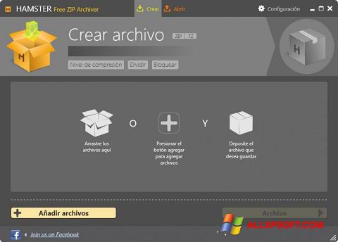 Snimak zaslona Hamster Free ZIP Archiver Windows XP