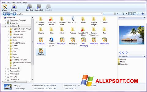Snimak zaslona Magic Photo Recovery Windows XP