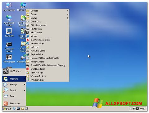 Snimak zaslona Hirens Boot CD Windows XP