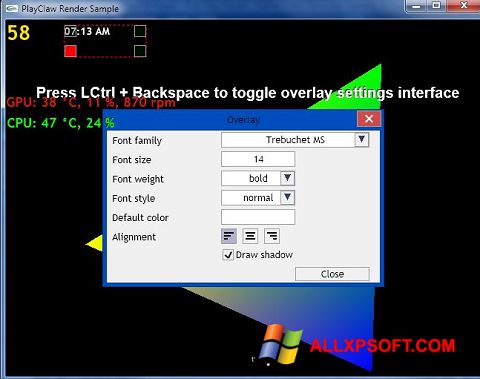 Snimak zaslona PlayClaw Windows XP