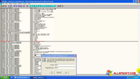 Snimak zaslona PDF2Word Windows XP