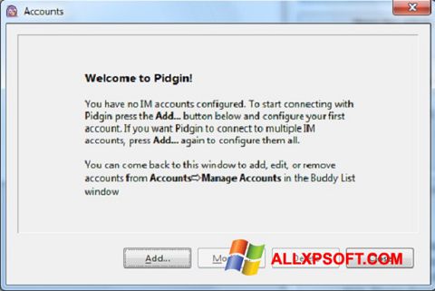 Snimak zaslona Pidgin Windows XP