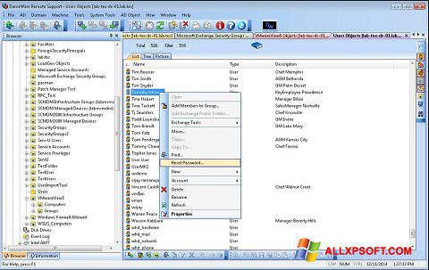 Snimak zaslona Remote Administration Tool Windows XP