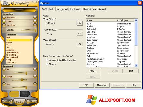 Snimak zaslona Scramby Windows XP