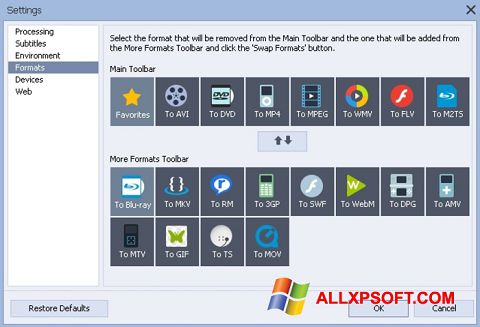 Snimak zaslona AVS Video Converter Windows XP