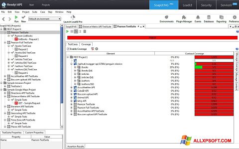 Snimak zaslona SoapUI Windows XP