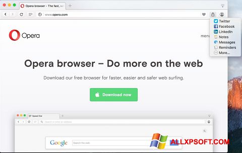 Snimak zaslona Opera Turbo Windows XP