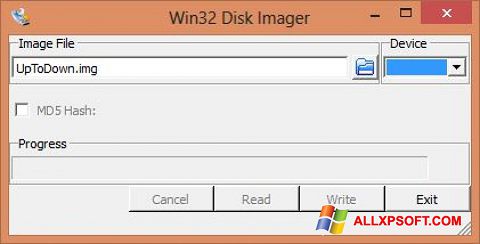 Snimak zaslona Win32 Disk Imager Windows XP