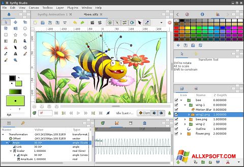 Snimak zaslona Synfig Studio Windows XP