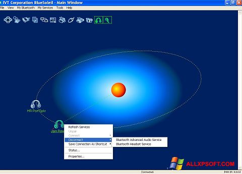 Snimak zaslona BlueSoleil Windows XP